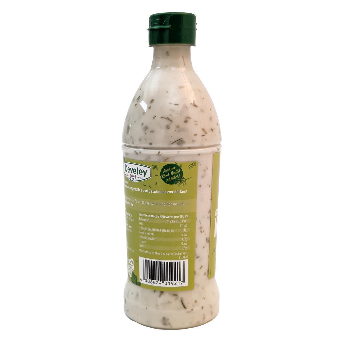 DEVELEY Gartenkräuter Dressing cremiges Salatdressing vegetarisch glutenfrei 6x 500ml