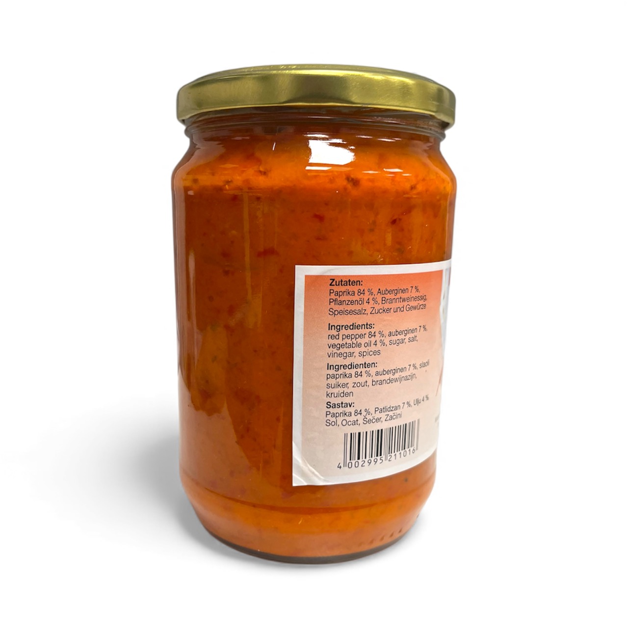 Dalmacija Ajvar scharf, 680g im Glas, Paprikapaste, Paprikaaufstrich