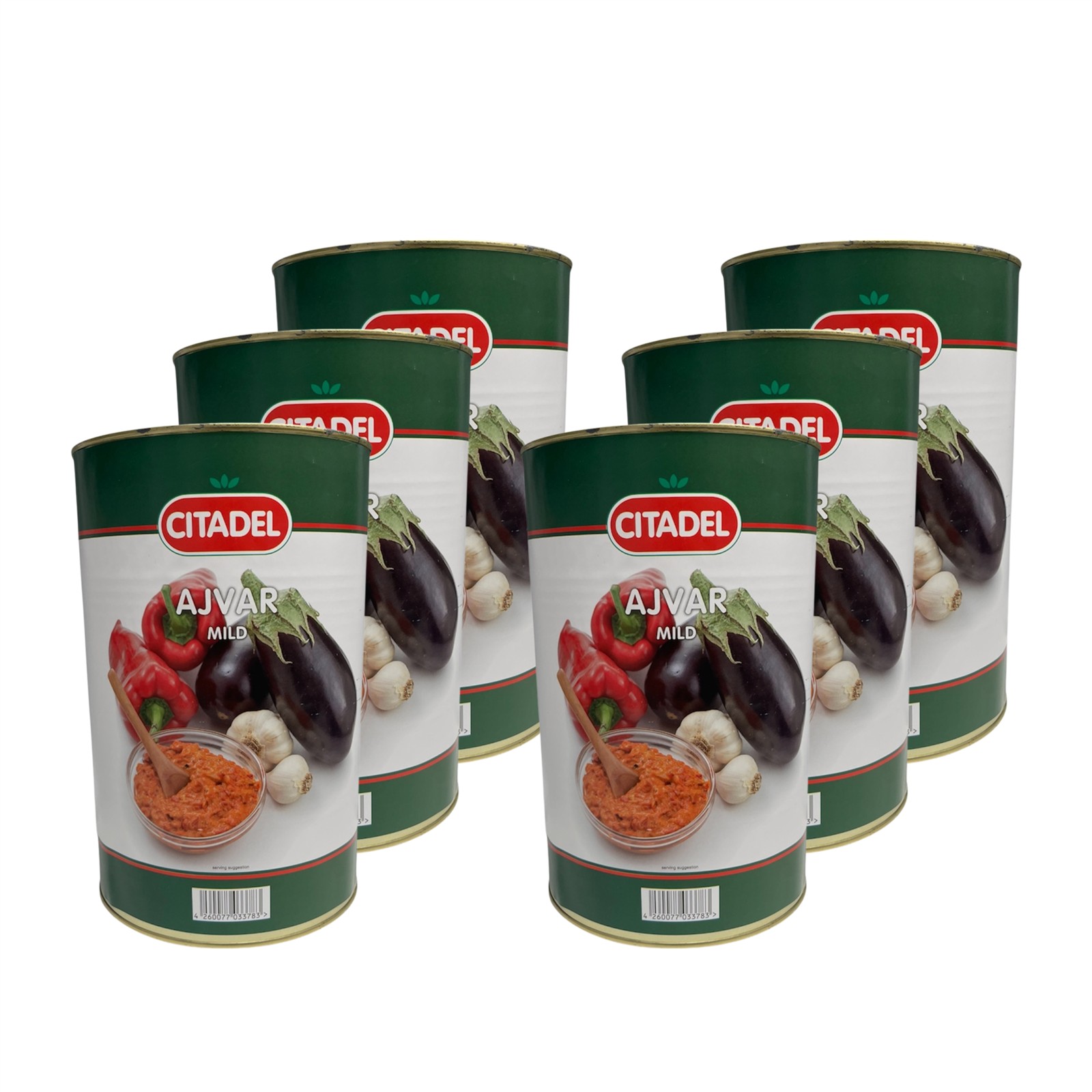 CITADEL Ajvar mild 6x 4.1kg Konserve, Paprikazubereitung, Paprikapaste