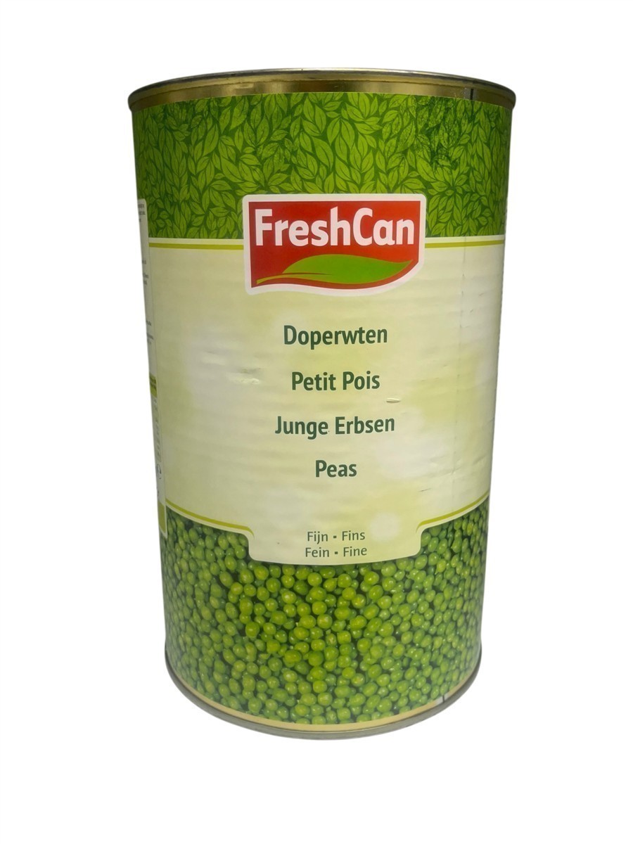 Fresh Can Grüne Erbsen Fein 6x 2,8 kg vegan, glutenfrei, laktosefrei