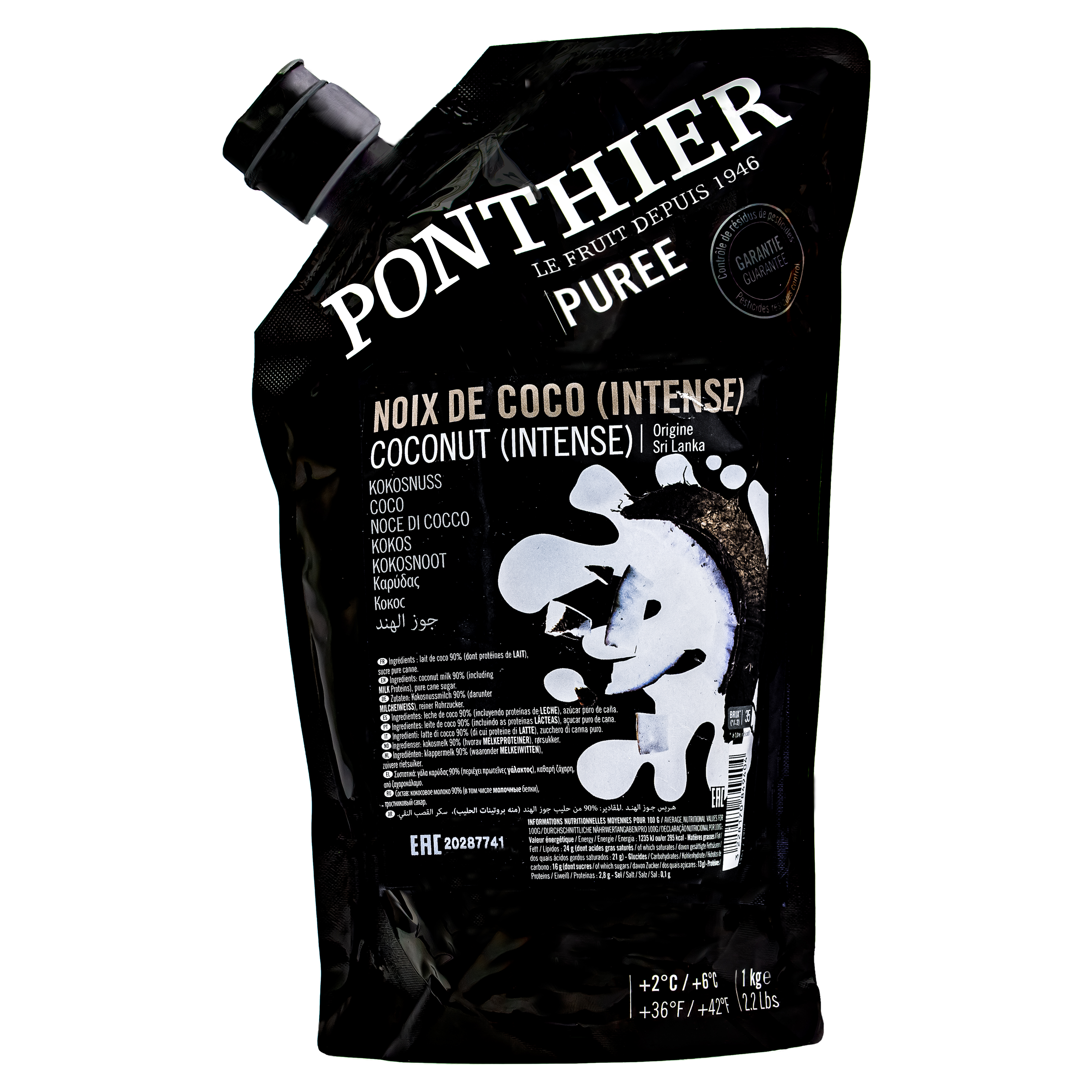 Ponthier KOKOSNUSS PÜREE Nüsse-Püree 1KG 