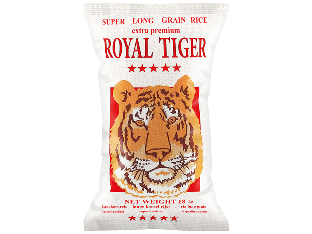Royal Tiger weißer Langkornreis, 18kg, körniger Reis aus Kambodscha