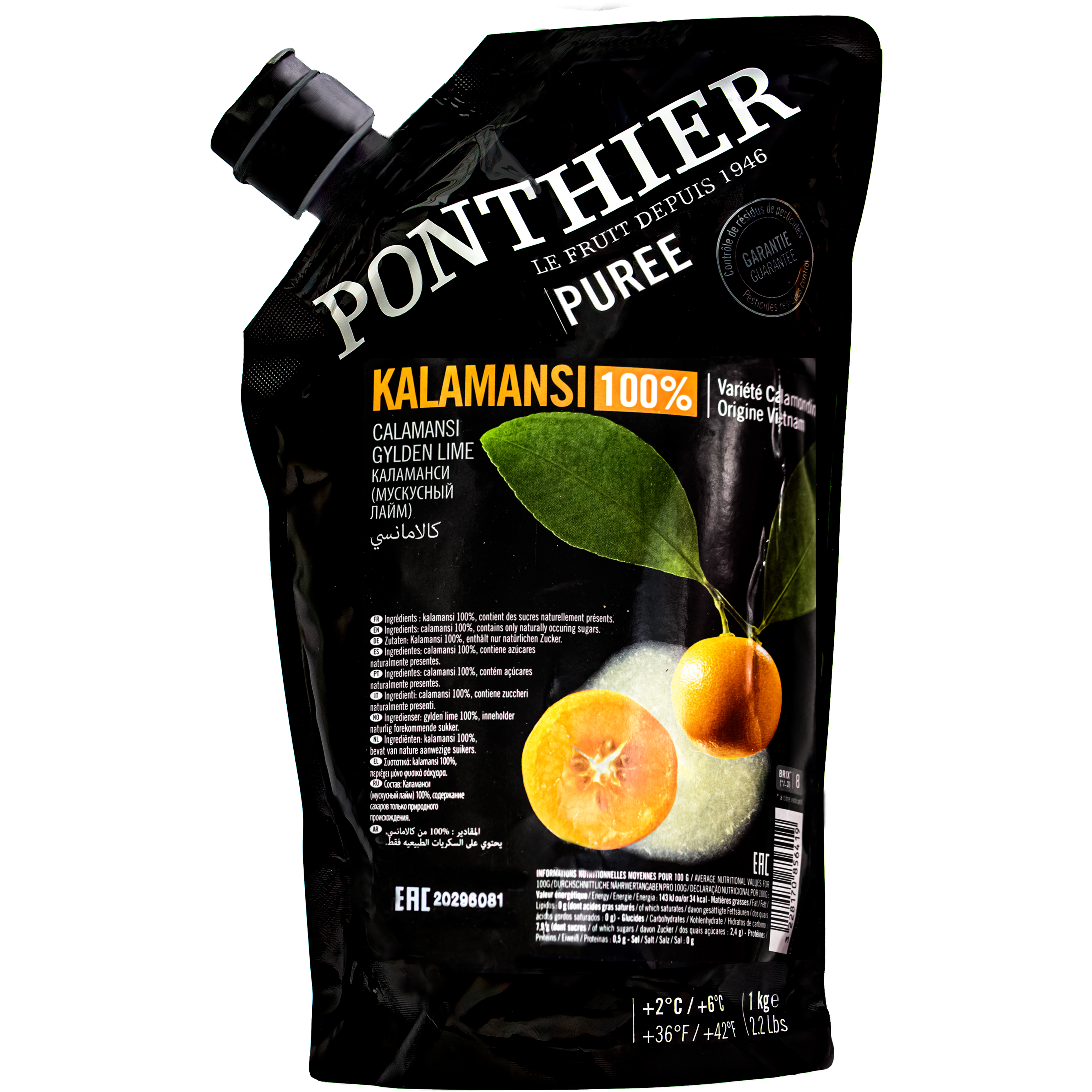 Ponthier KALAMANSI PÜREE Zitrus-Frucht-Püree 1KG 