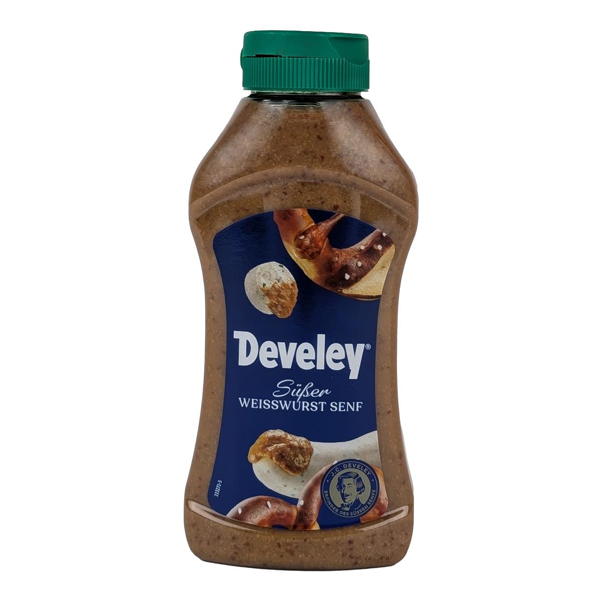 DEVELEY Süßer Weisswurst Senf vegan Original Münchner Weißwurst-Senf 6x 300ml