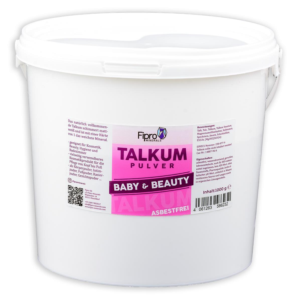 Kosmetik Talkum-Puder 6x 1kg Eimer asbestfrei