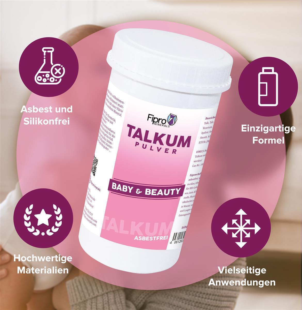 Kosmetik Talkum-Puder 6x 300g Streudose asbestfrei