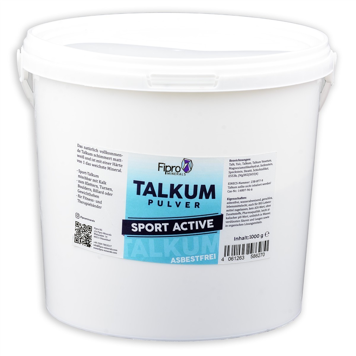TALKUM-PULVER 6x 1kg | für Sport und Freizeit | Gym | Fitness-Center