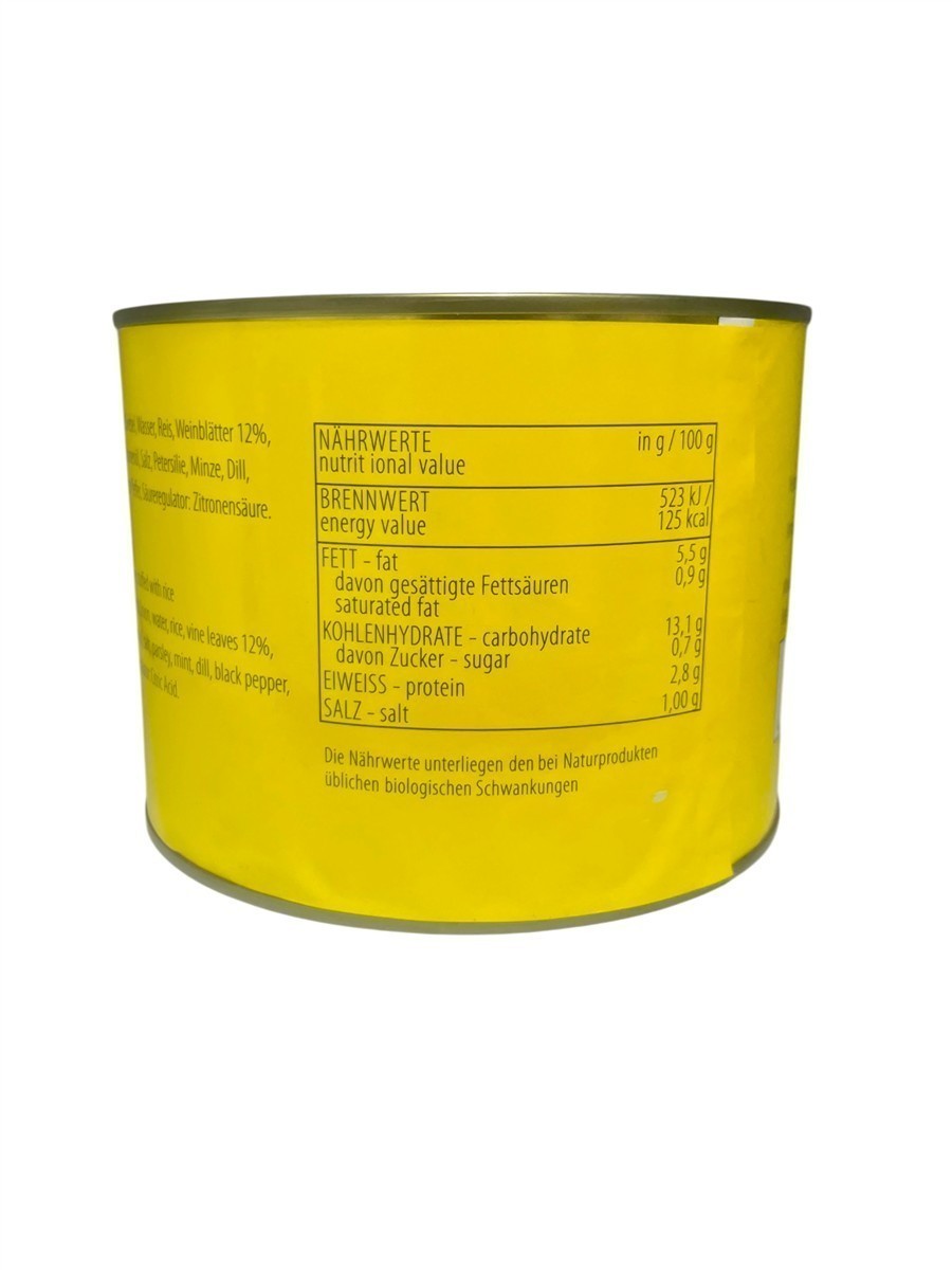 Sofko Weinblätter gefüllt mit Reis 6x 1,7kg Weinblätter mit Reisfüllung