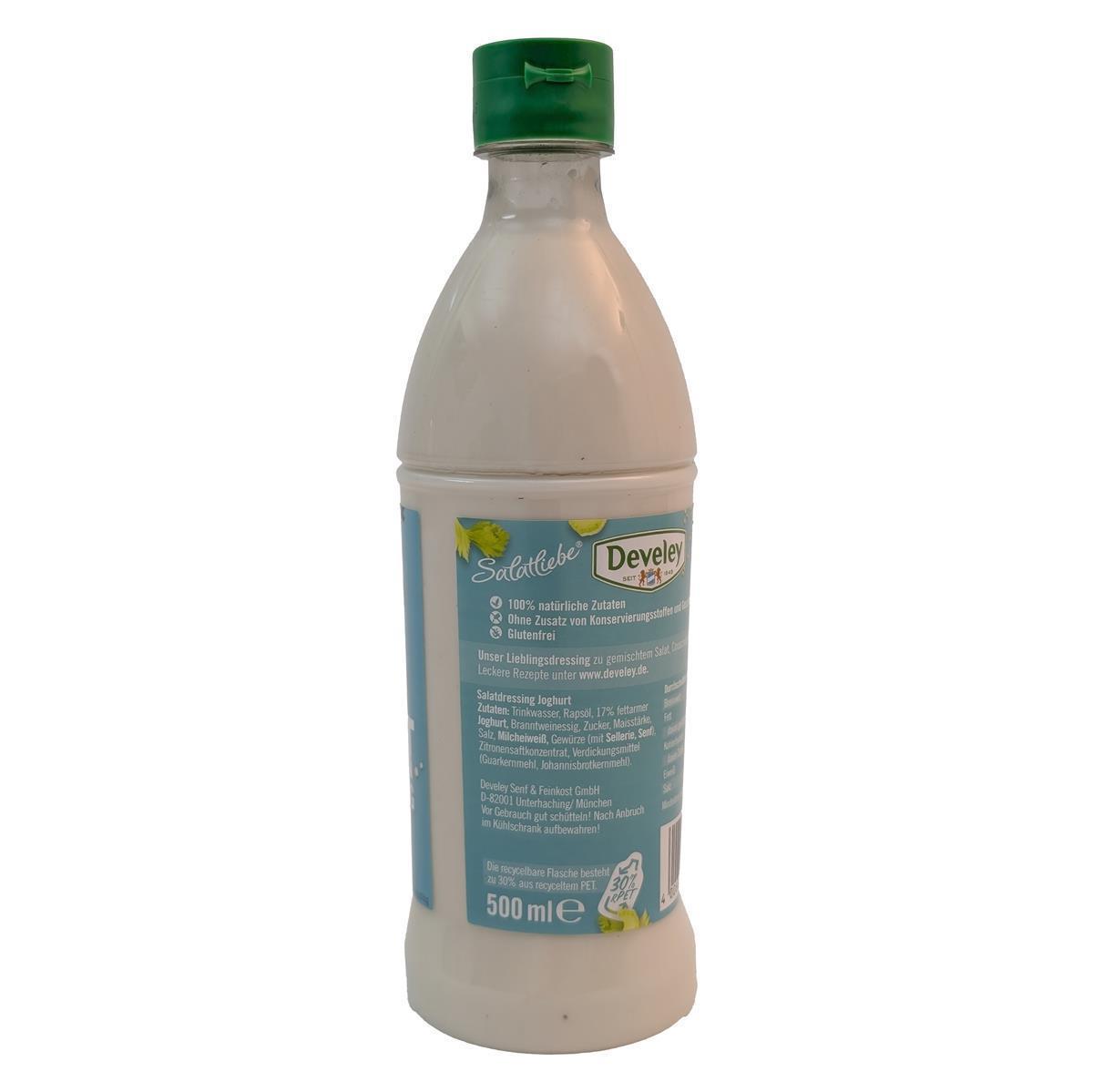 DEVELEY Cremiges Joghurt Salat-Dressing vegetarisch glutenfrei für Blattsalat 1x 500ml