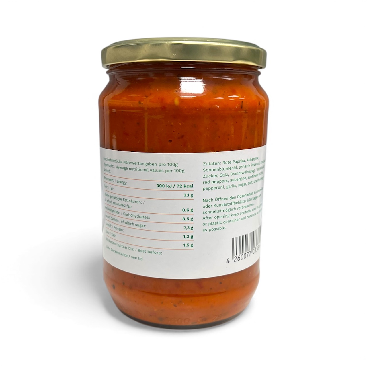 Citadel Ajvar mild, 680g Glas, vegane Paprikapaste, Paprikaaufstrich
